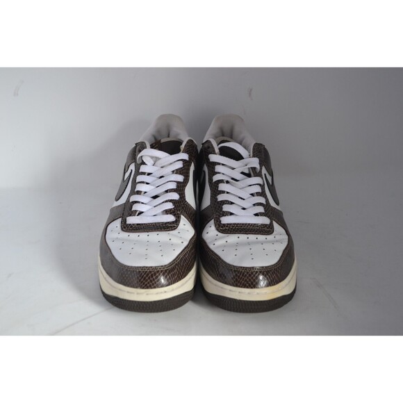 Nike Air Force 1 Premium Brown Snakeskin Men's 12 Sneaker 309096-121 Shoes White - Picture 3 of 16